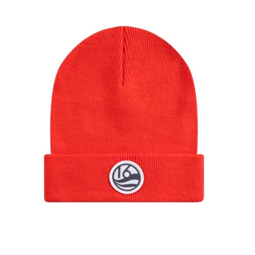 Strick Beanie mit Vintage Badge