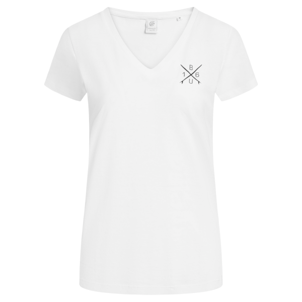 Damen T-Shirt Surf-Logo klein